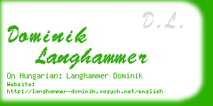 dominik langhammer business card